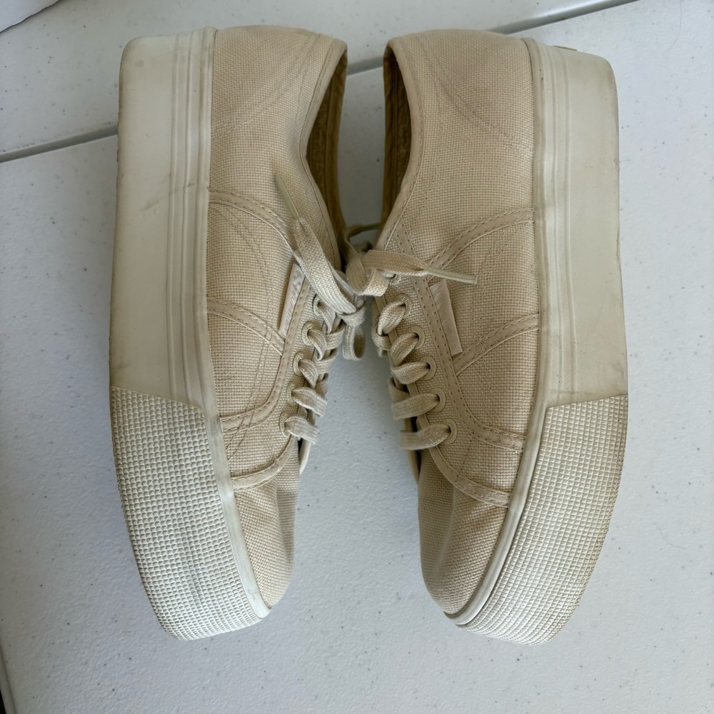 Superga platform sneakers cream  39.5 8.5